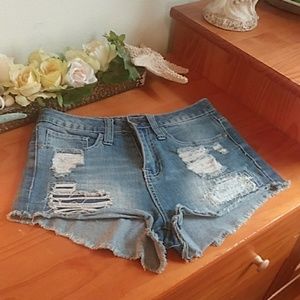 High waisted shabby sheek shorts